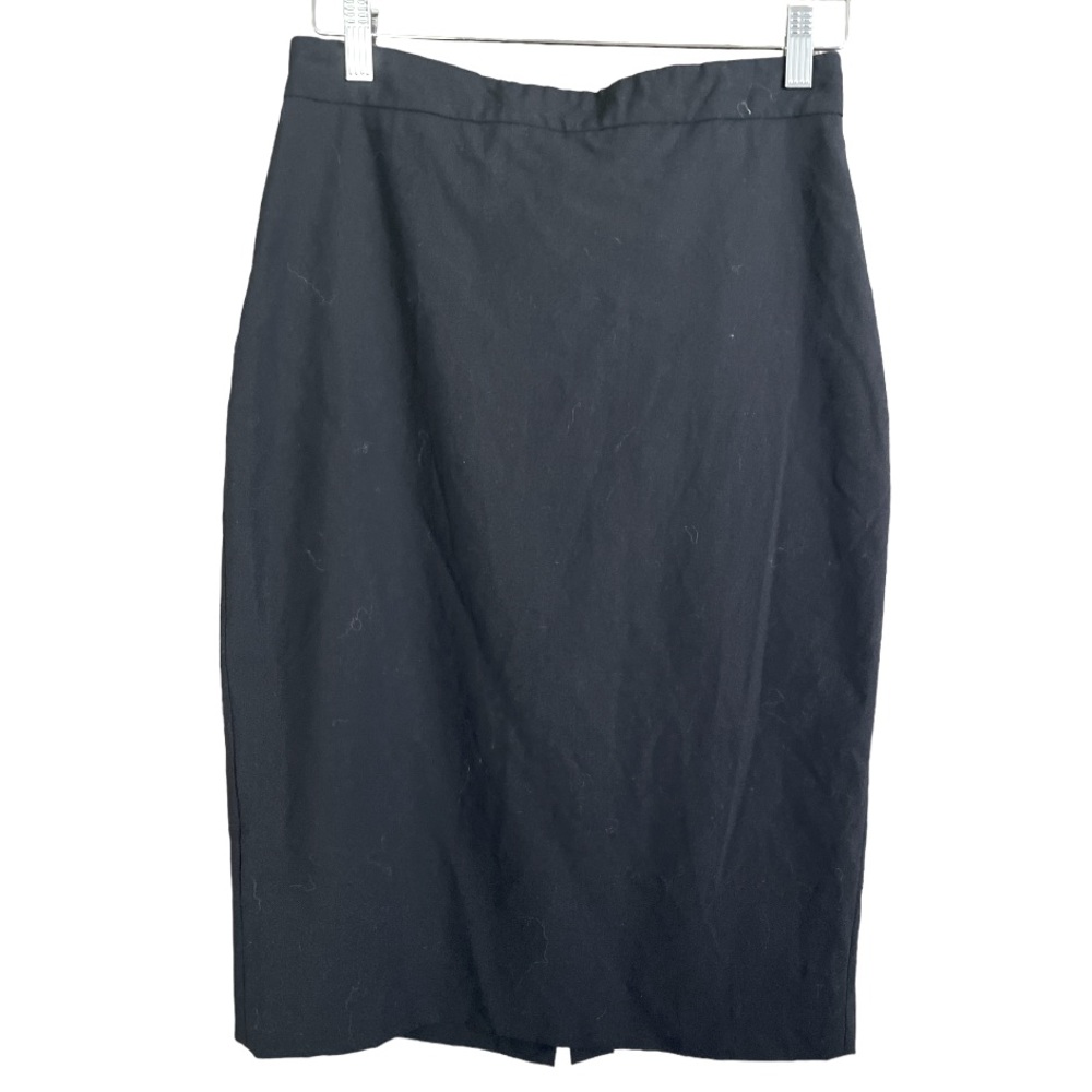 Banana Republic Wool Spandex Black Midi‎ Pencil Skirt 8